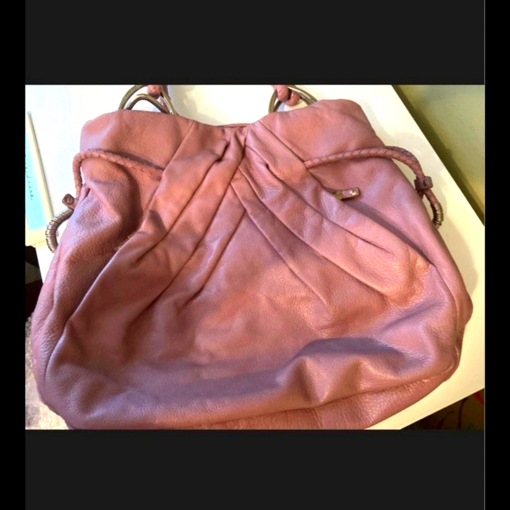 Beautiful Lavender Leather/Silver HDW/ Elliot Lucca Lg Tote/Shopper